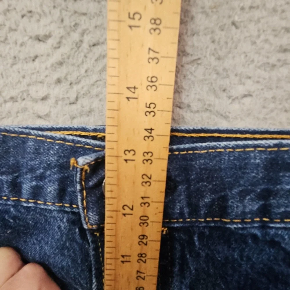 Levis 501 Jeans Mens 44x34 Blue Denim Classic Straight Cowboy Classic Dark Wash